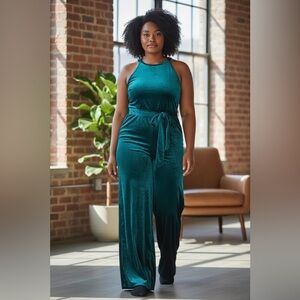 Banana Republic Teal Velvet Jumper - xxl